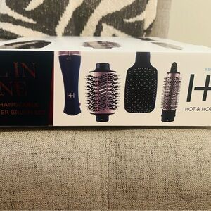 Hair Hot Air Brush Set — Pink and Black